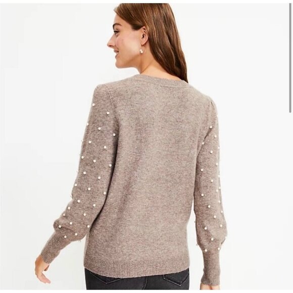 Loft Classic Sweater NWT with Pearls on Sleeves woman’s size XL - Picture 11 of 12